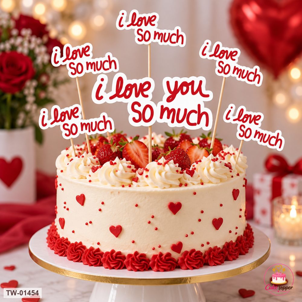 Love Topper Sheet 67 on a cake