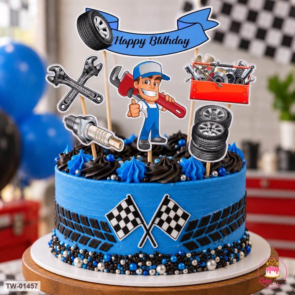Vehicle Topper Sheet 67 on a cake