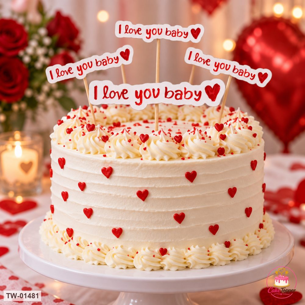 Love Topper Sheet 70 on a cake