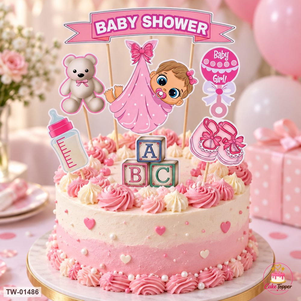 Little Girl Topper Sheet 69 on a cake