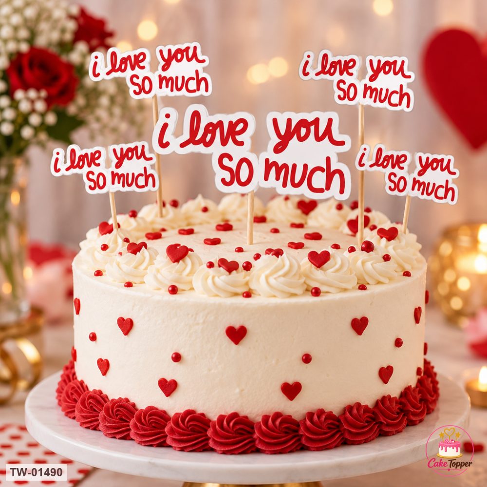 Love Topper Sheet 71 on a cake