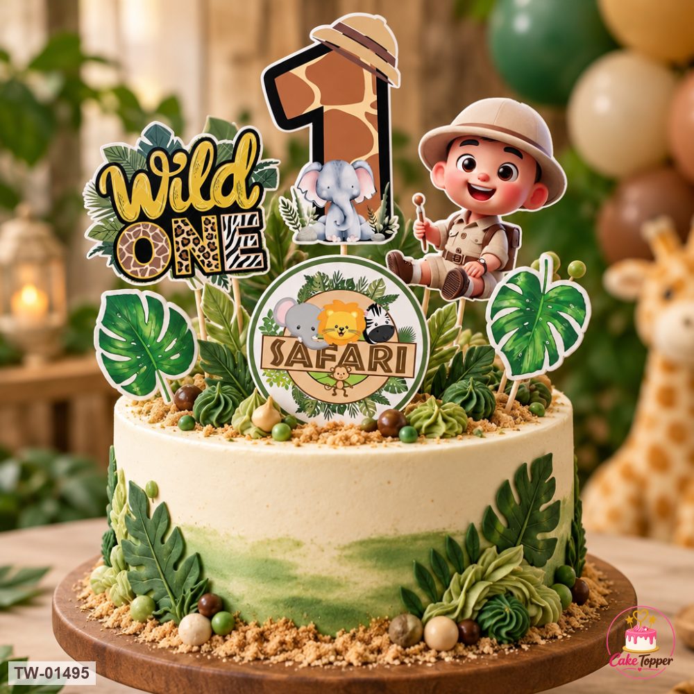 Animals Topper Sheet 72 on a cake