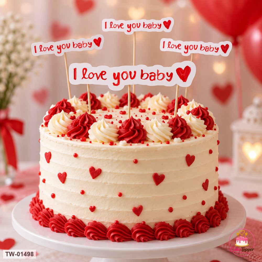 Love Topper Sheet 72 on a cake