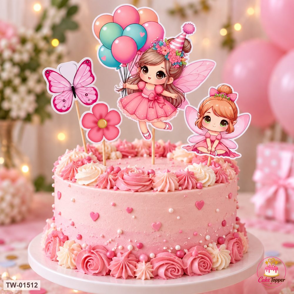 Butterfly Topper Sheet 74 on a cake