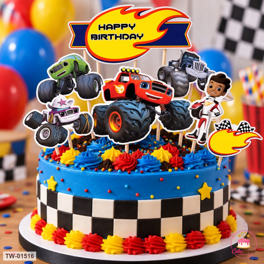 Vehicle Topper Sheet 74 on a cake