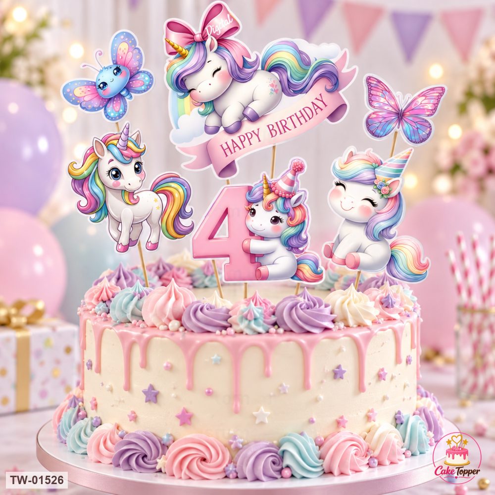 Little Girl Topper Sheet 74 on a cake