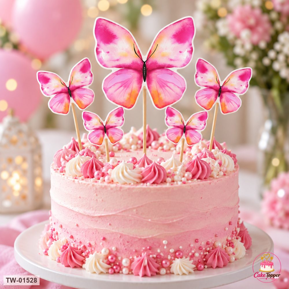 Butterfly Topper Sheet 76 on a cake