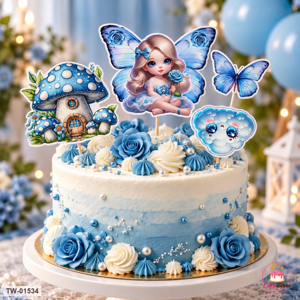 Little Girl Topper Sheet 75 on a cake