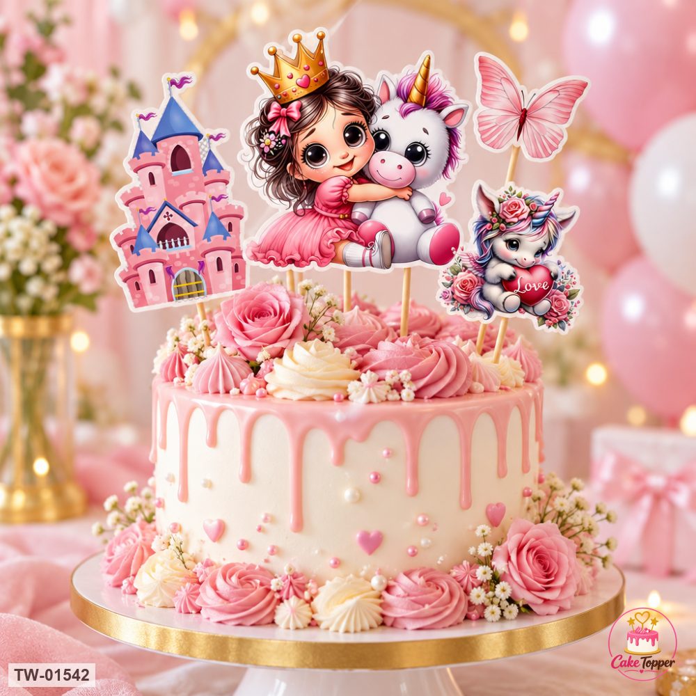 Little Girl Topper Sheet 76 on a cake