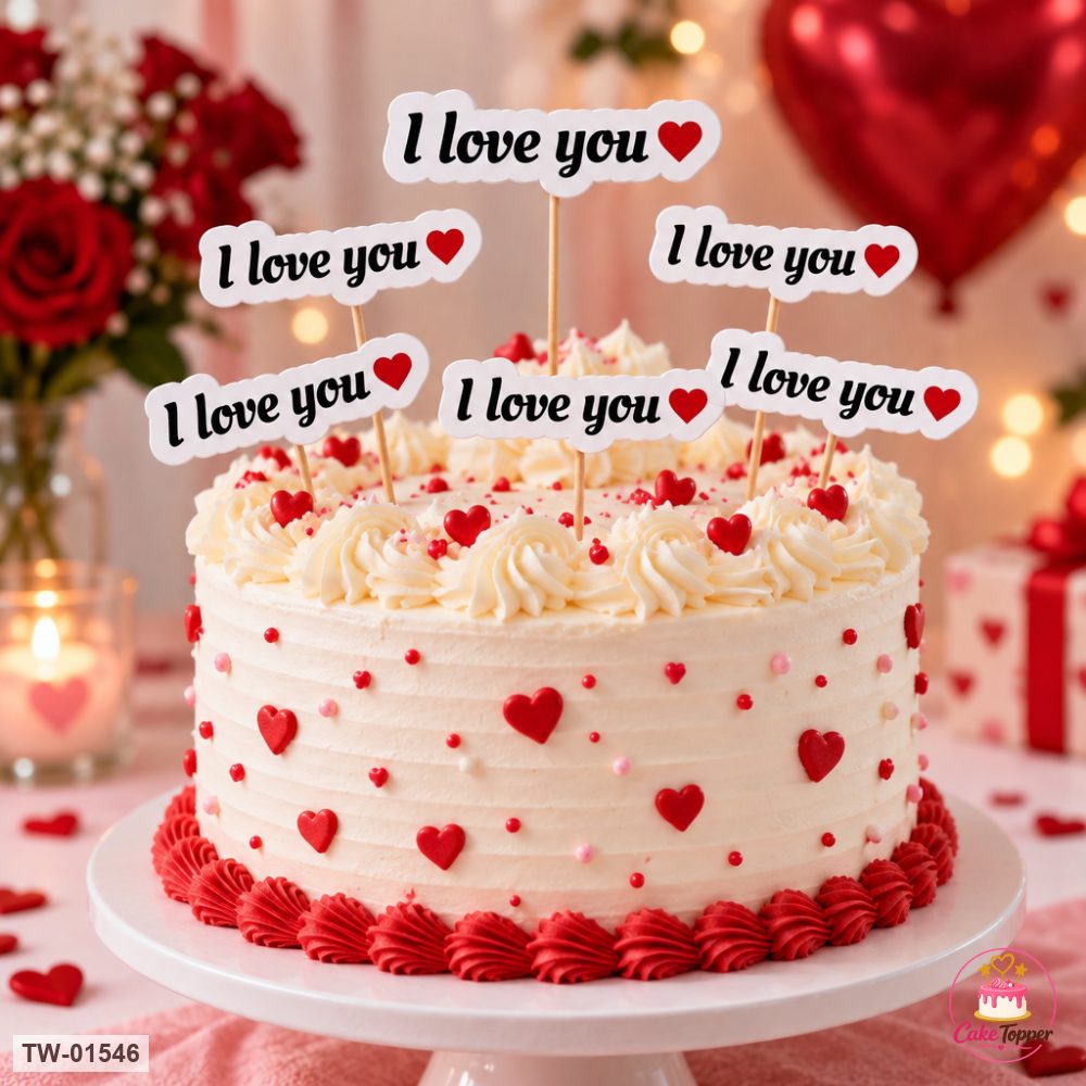 Love Topper Sheet 78 on a cake