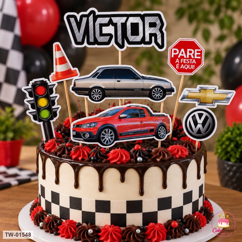 Vehicle Topper Sheet 78 on a cake