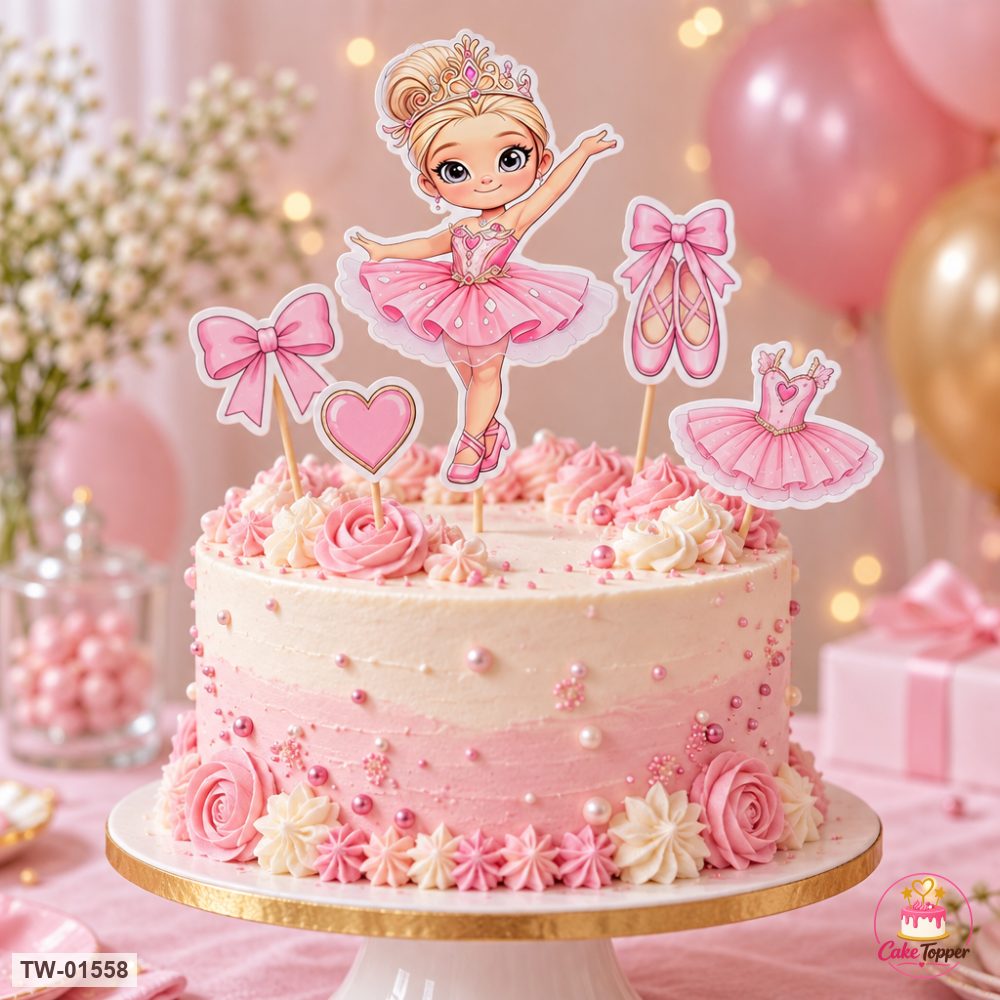 Little Girl Topper Sheet 78 on a cake