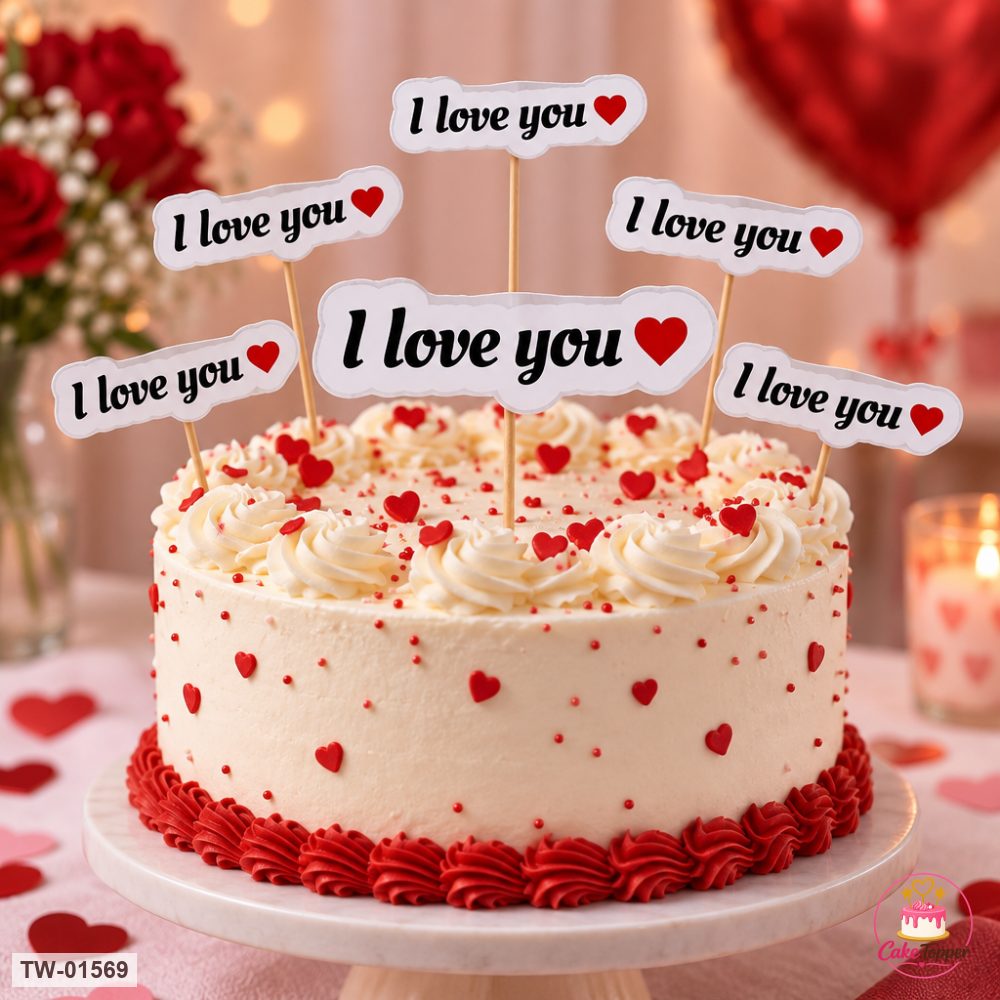 Love Topper Sheet 81 on a cake