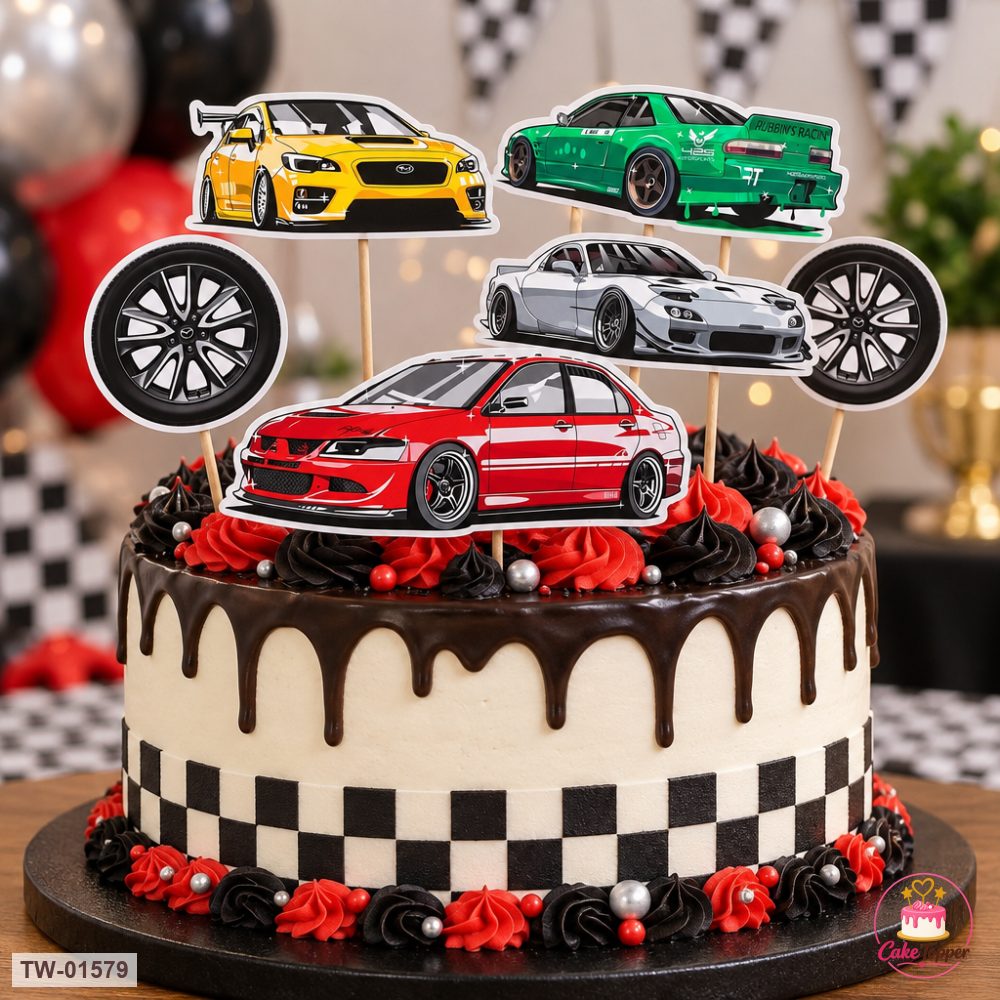 Vehicle Topper Sheet 82 on a cake