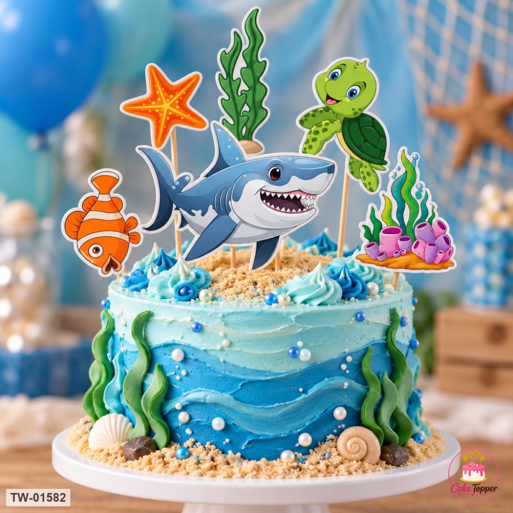 Animals Topper Sheet 82 on a cake