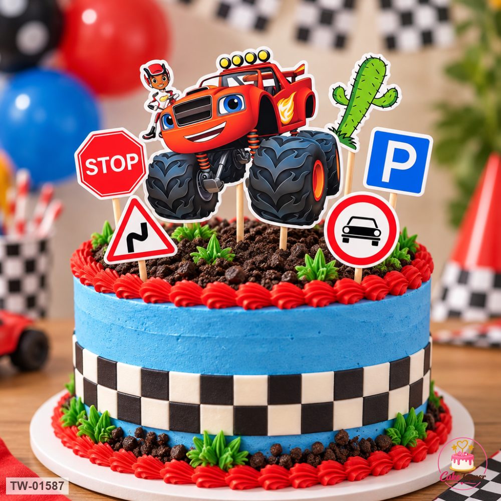 Vehicle Topper Sheet 83 on a cake
