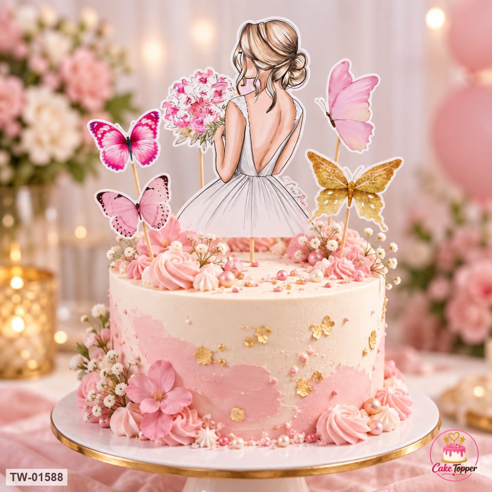 For Her Topper Sheet 83 on a cake