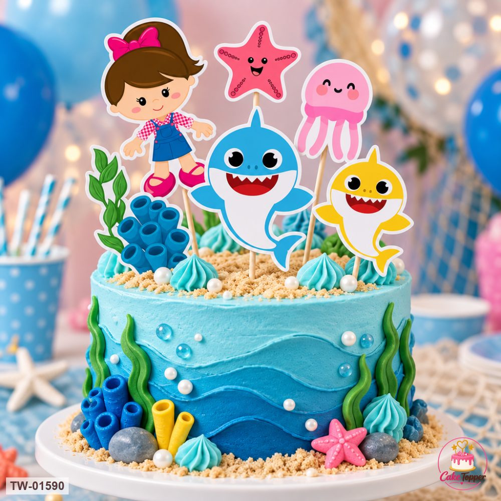 Animals Topper Sheet 83 on a cake