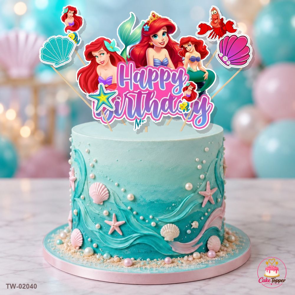 Ariel Topper Sheet 35 on a cake