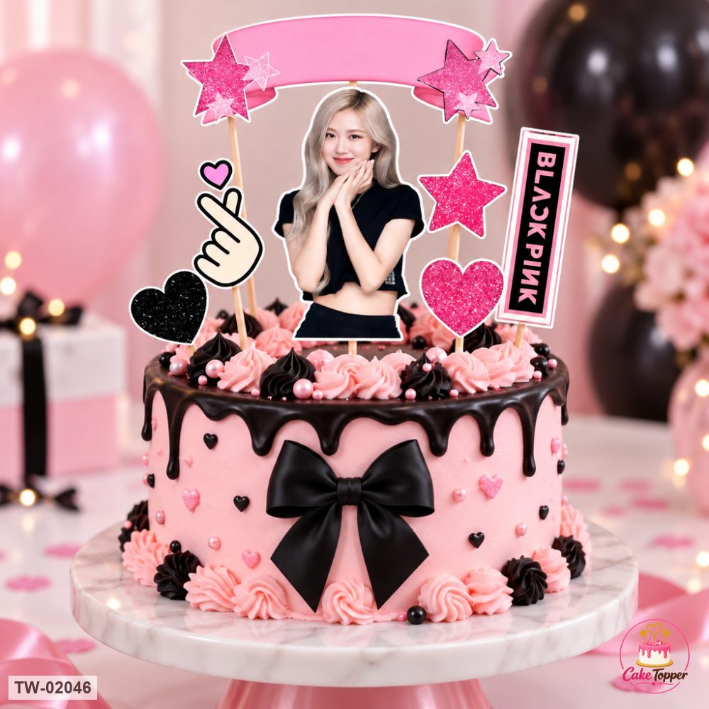 BlackPink Topper Sheet 03 on a cake