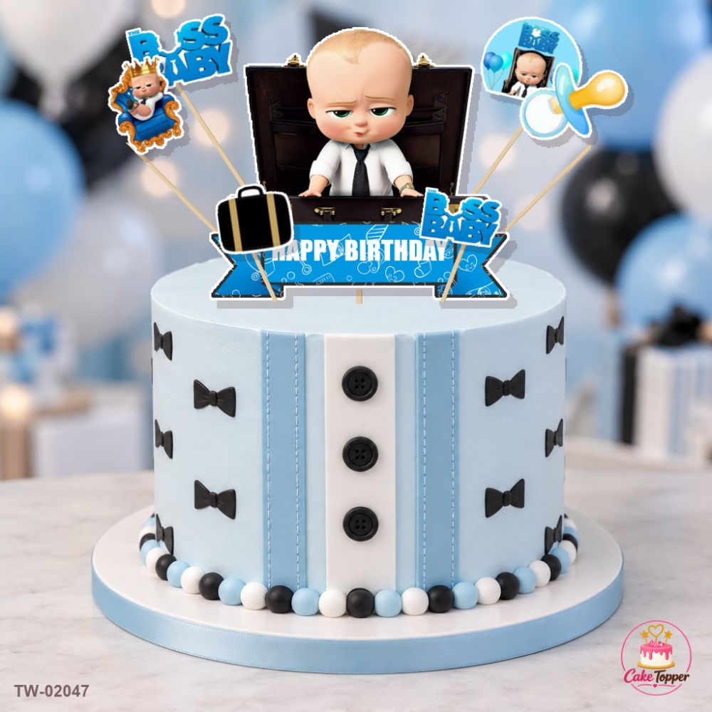 Boss Baby Topper Sheet 08 on a cake