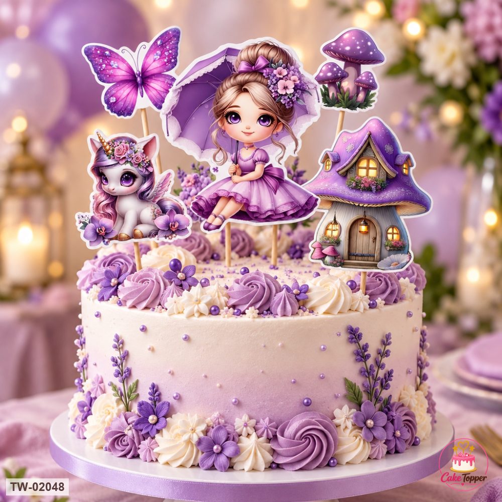Butterfly Topper Sheet 143 on a cake