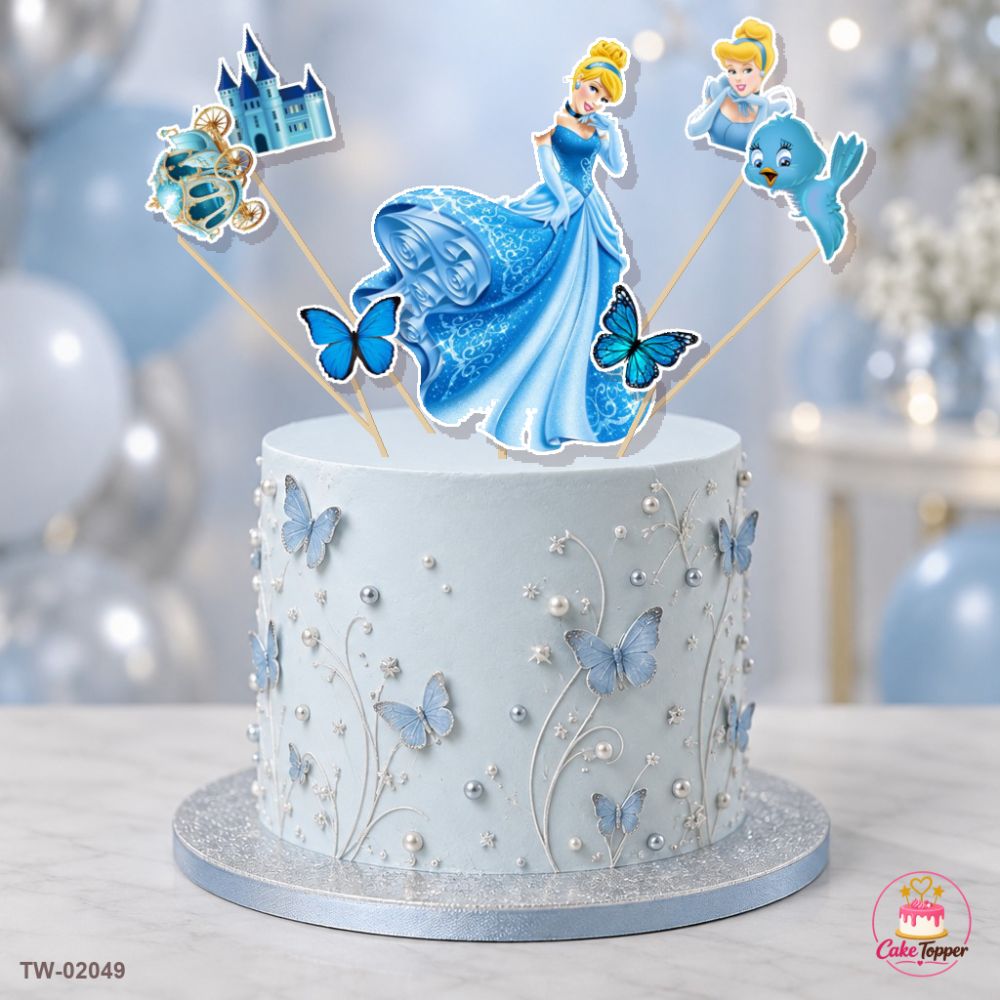 Cinderella Topper Sheet 08 on a cake
