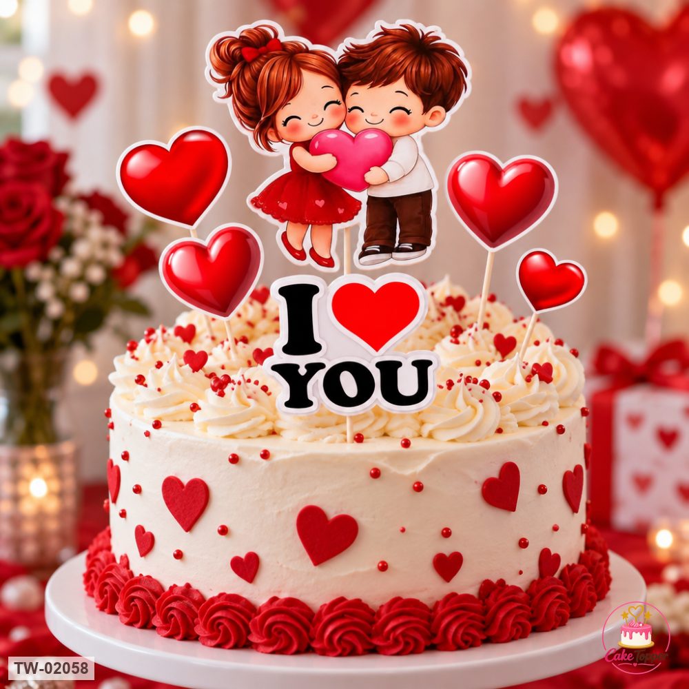 Love Topper Sheet 107 on a cake