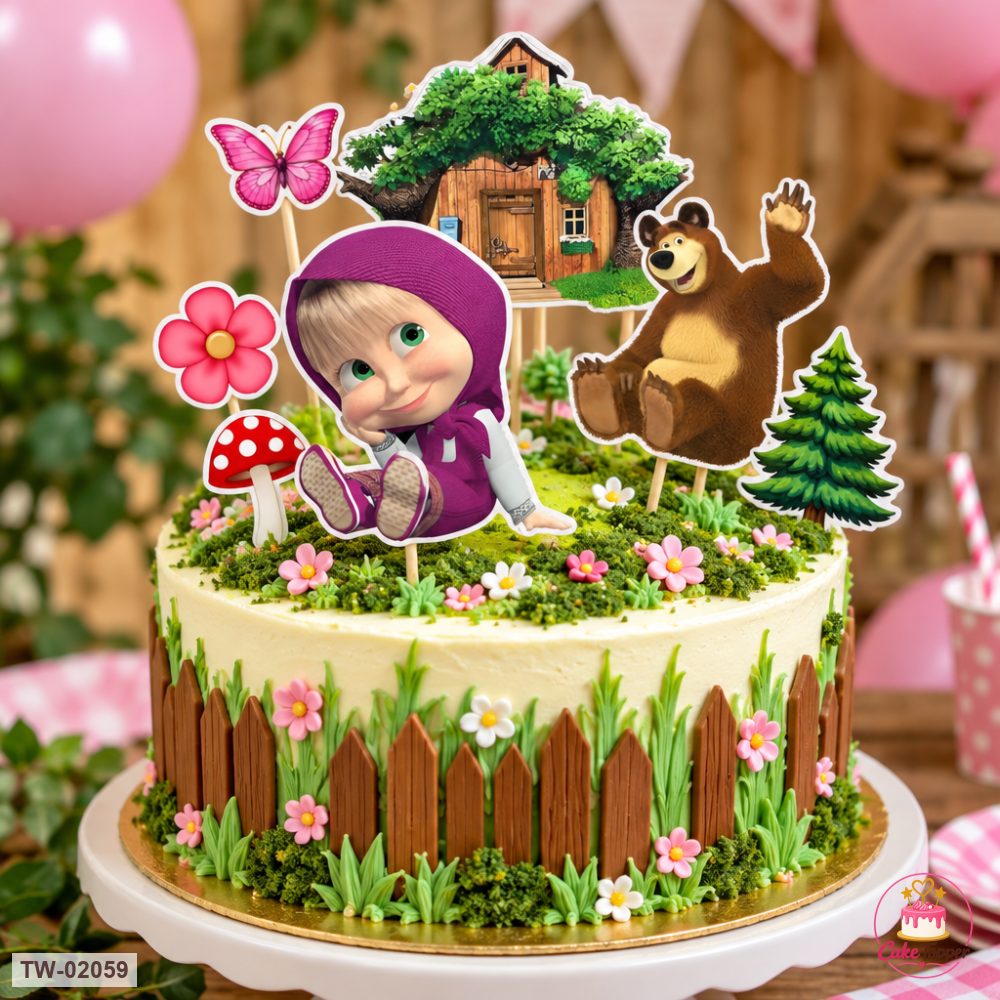 Masha Topper Sheet 18 on a cake