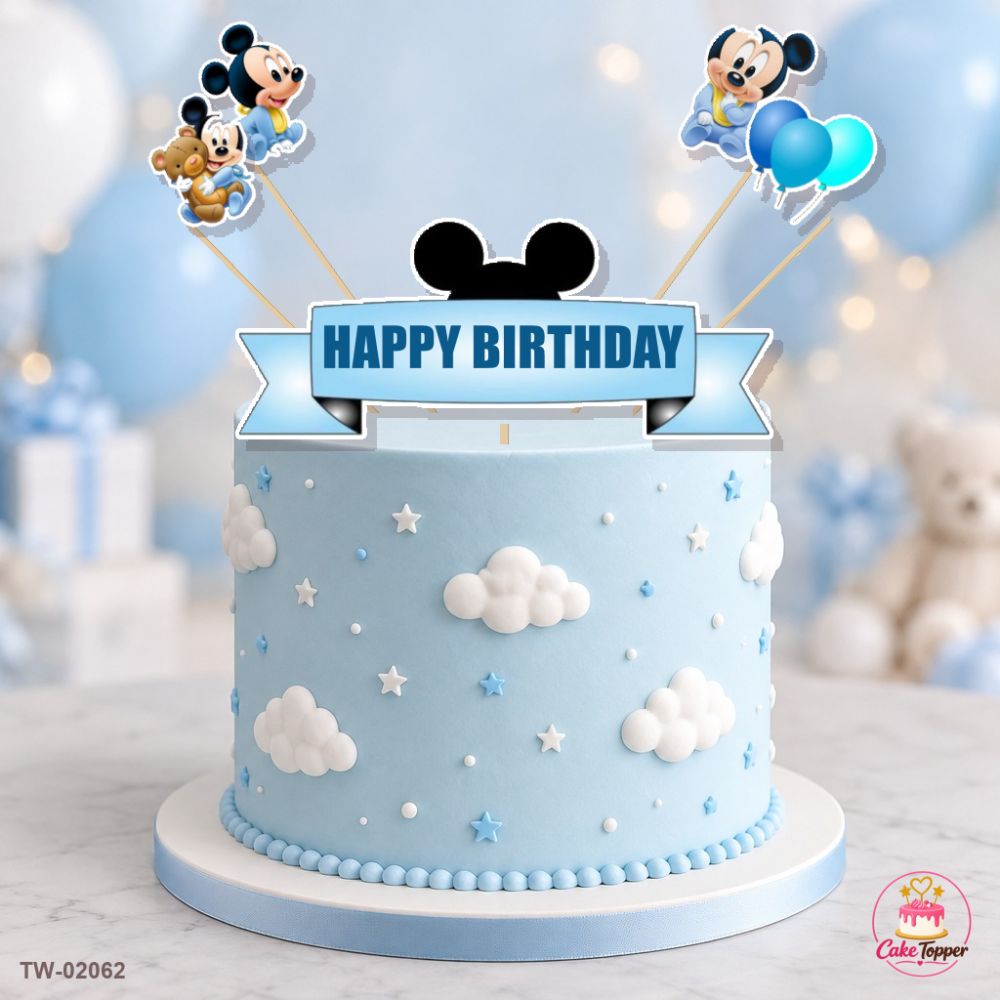 Mickey Mouse Topper Sheet 65 on a cake