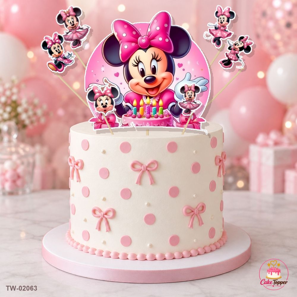 Minnie Mouse Topper Sheet 93 on a cake