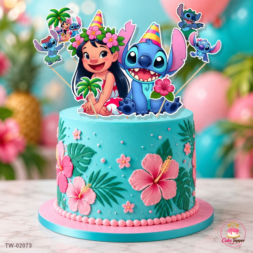 Stitch Topper Sheet 01 on a cake