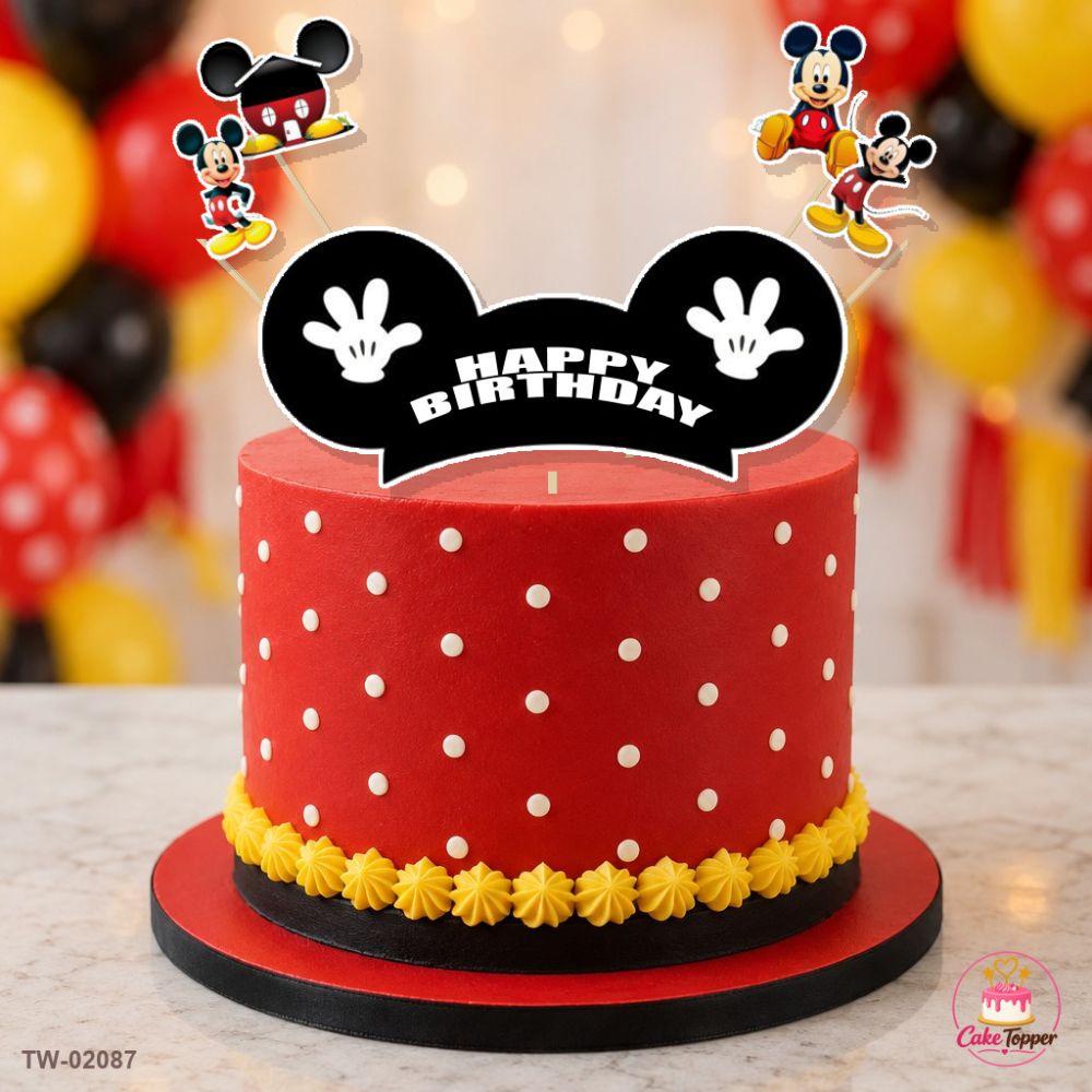Mickey Mouse Topper Sheet 66 on a cake