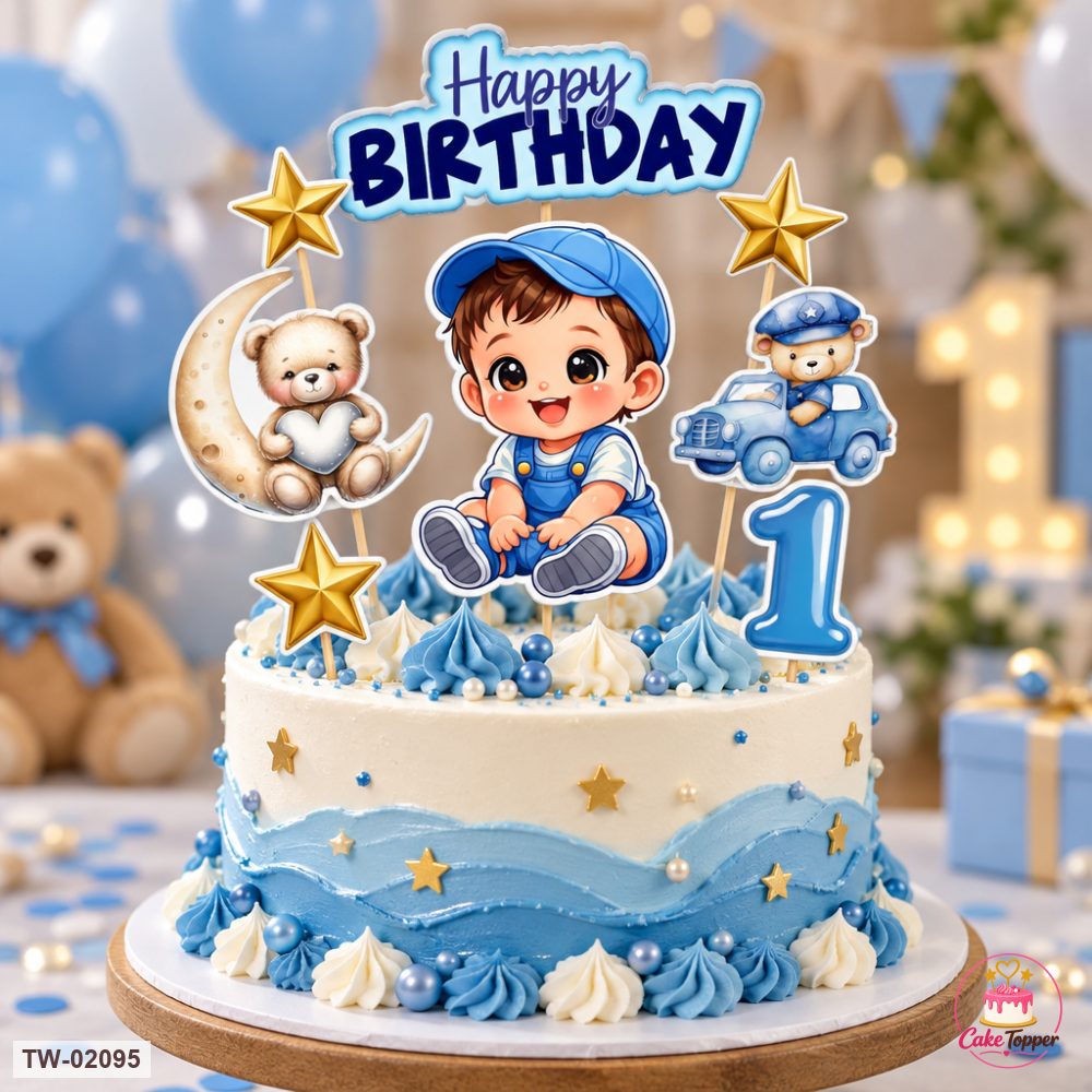 Little Boy Topper Sheet 47 on a cake