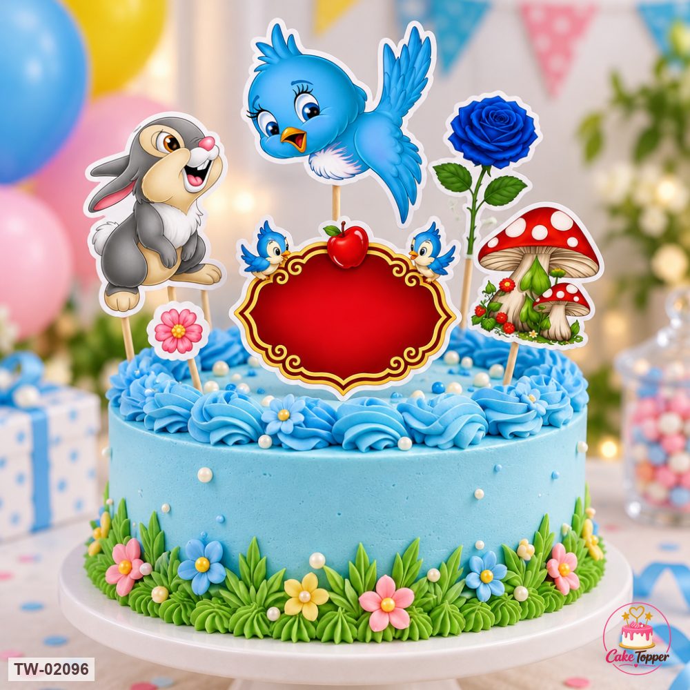 Animals Topper Sheet 191 on a cake