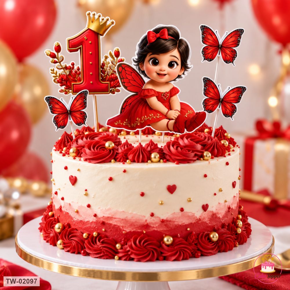 Butterfly Topper Sheet 145 on a cake