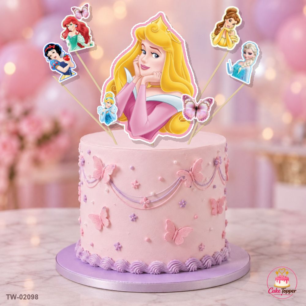 Princess Topper Sheet 03 on a cake