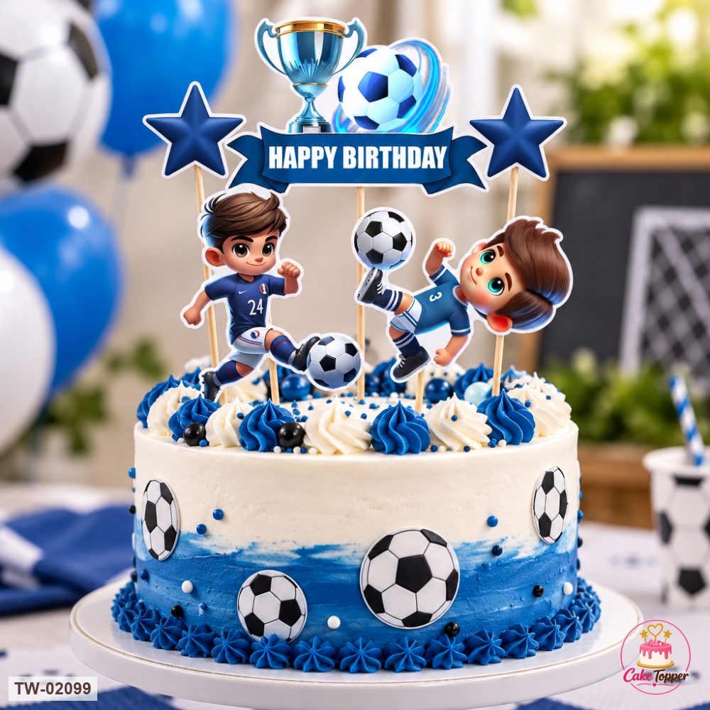 Sports Topper Sheet 23 on a cake