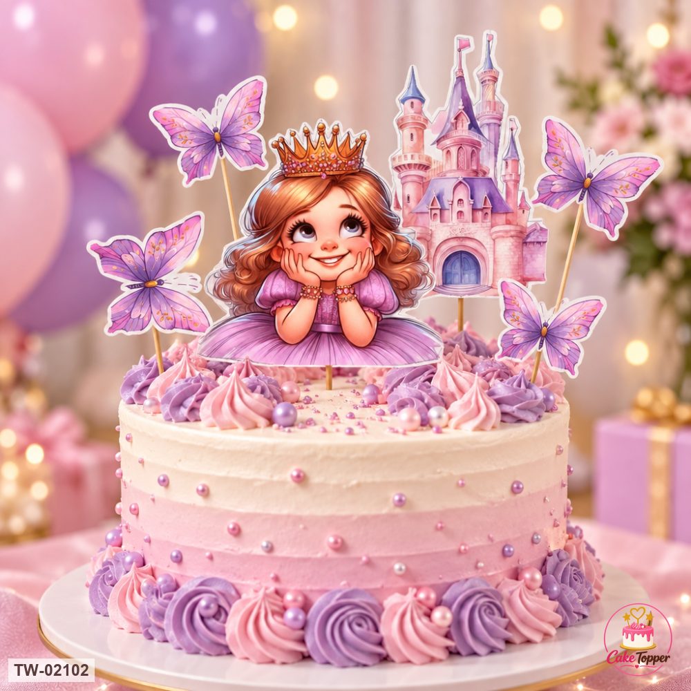 Little Girl Topper Sheet 140 on a cake