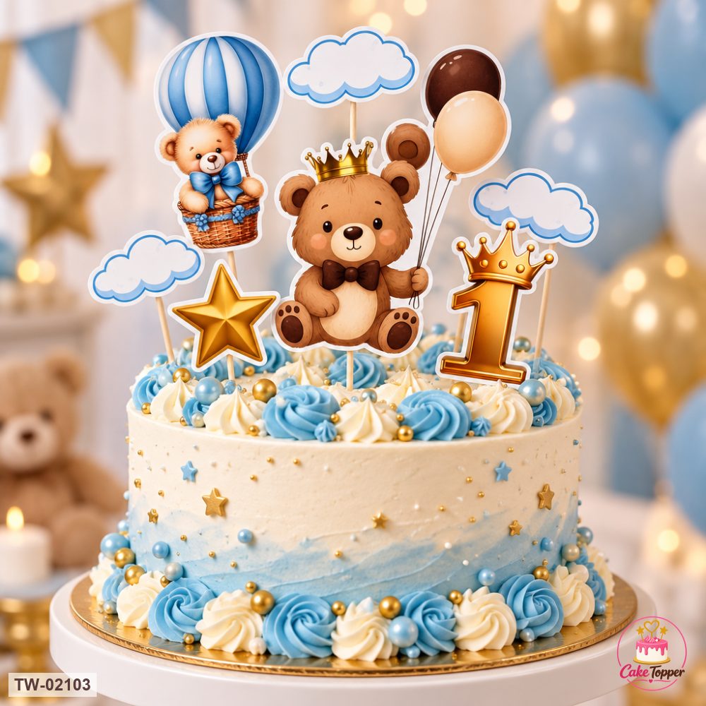 Little Boy Topper Sheet 48 on a cake