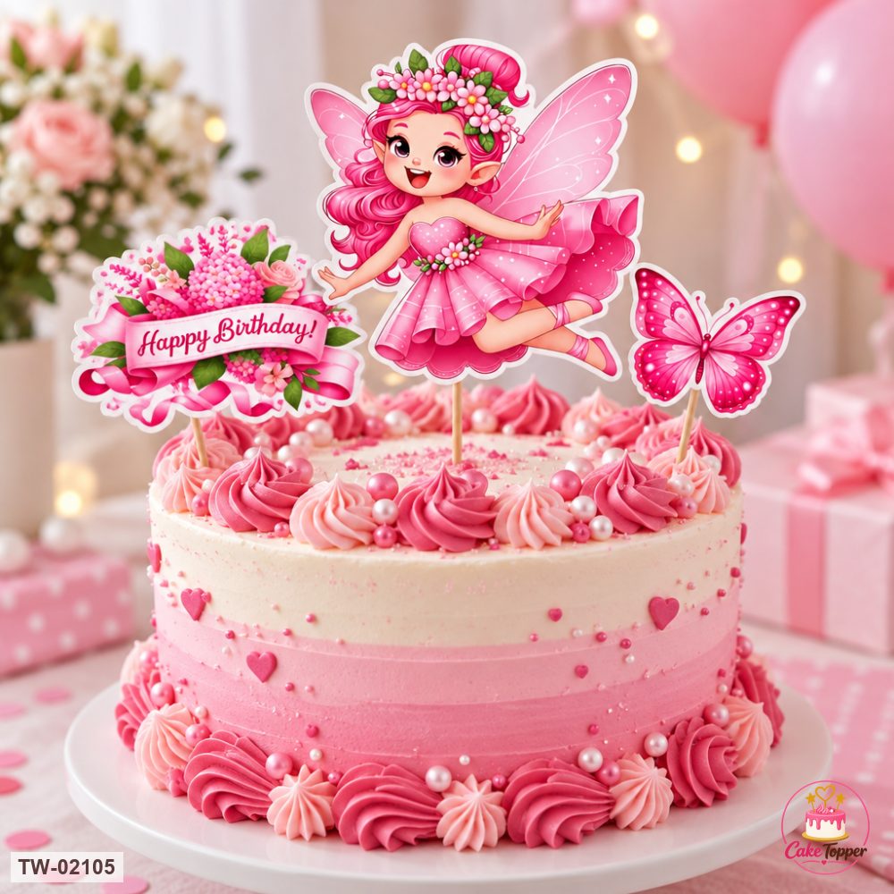 Butterfly Topper Sheet 146 on a cake