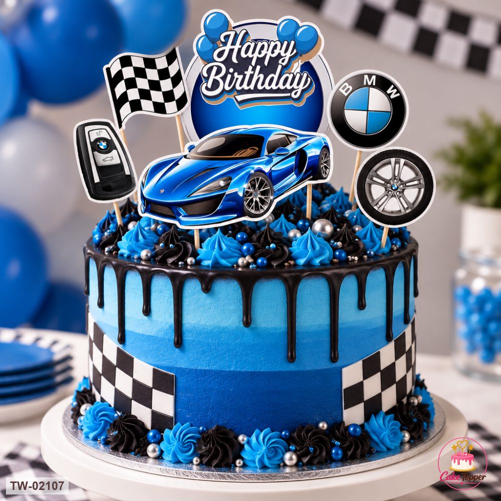Vehicle Topper Sheet 100 on a cake