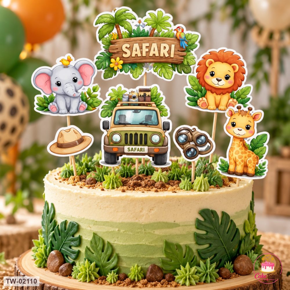 Animals Topper Sheet 193 on a cake