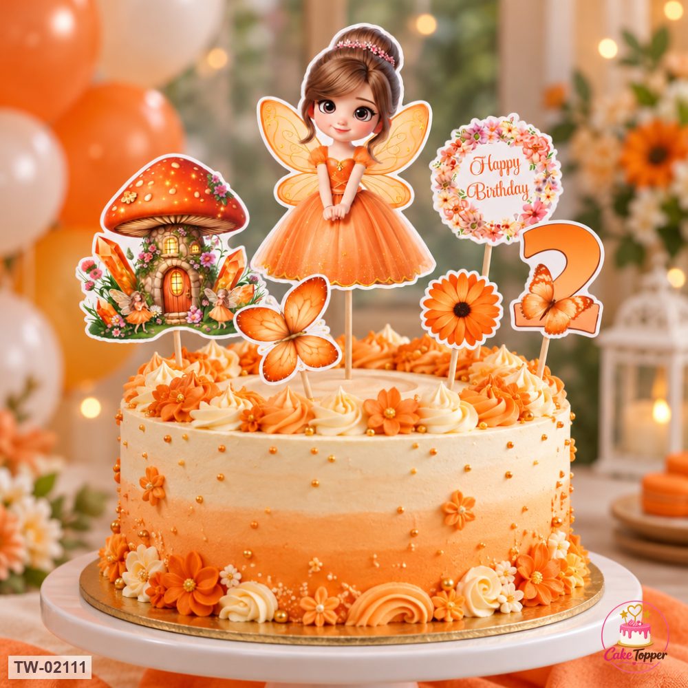 Butterfly Topper Sheet 147 on a cake