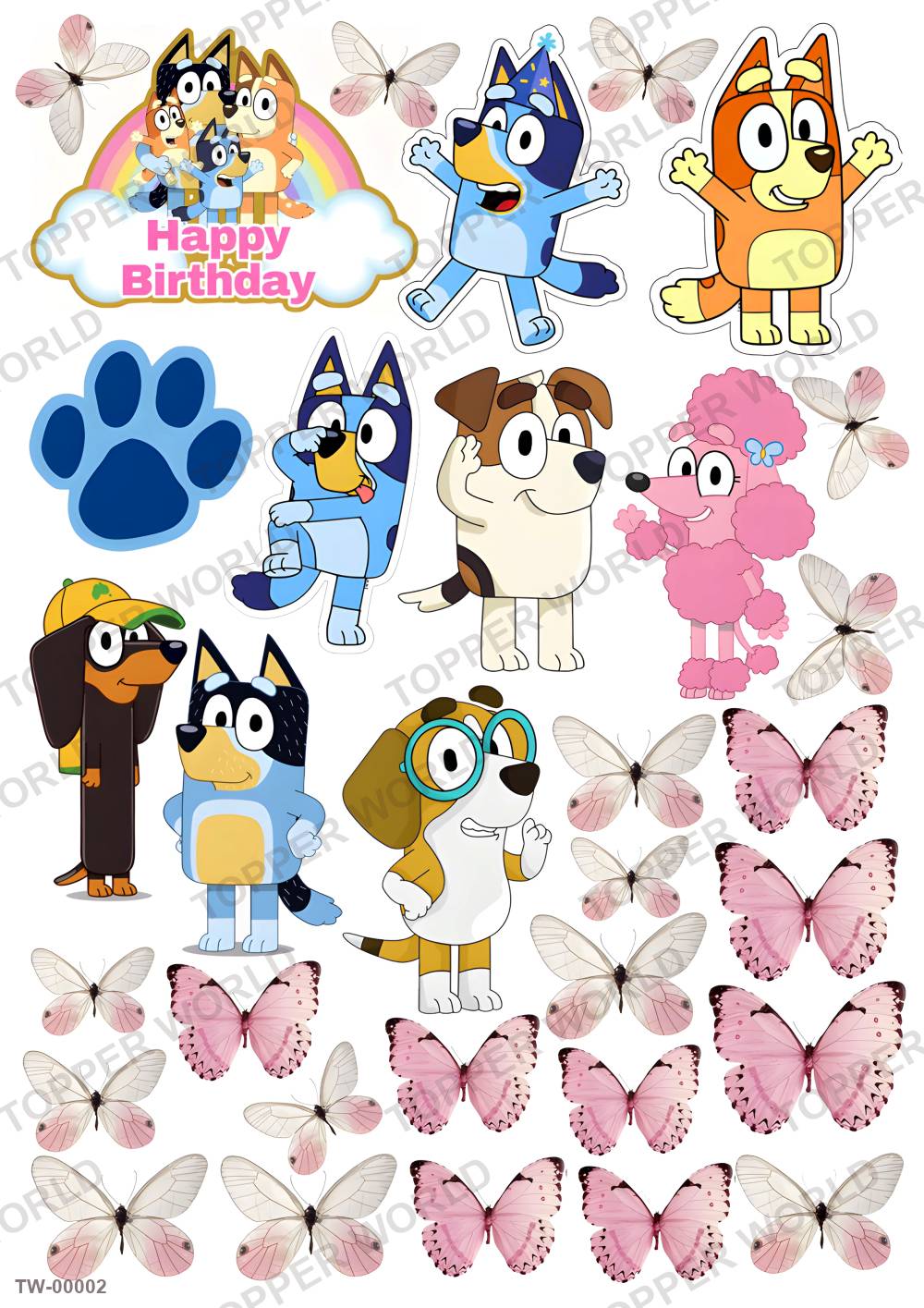 Animals Topper Sheet 01 – A4 topper sheet