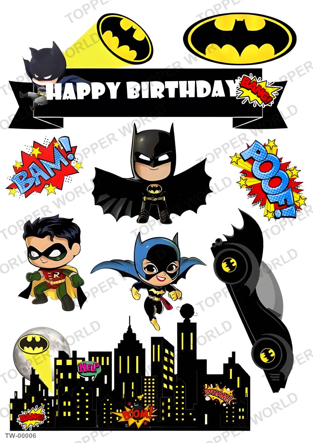 Batman Topper Sheet 01 – A4 topper sheet