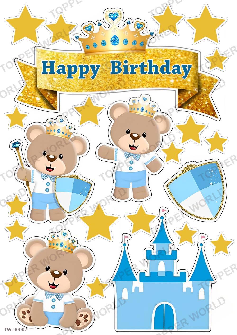 Bear Topper Sheet 01 – A4 topper sheet