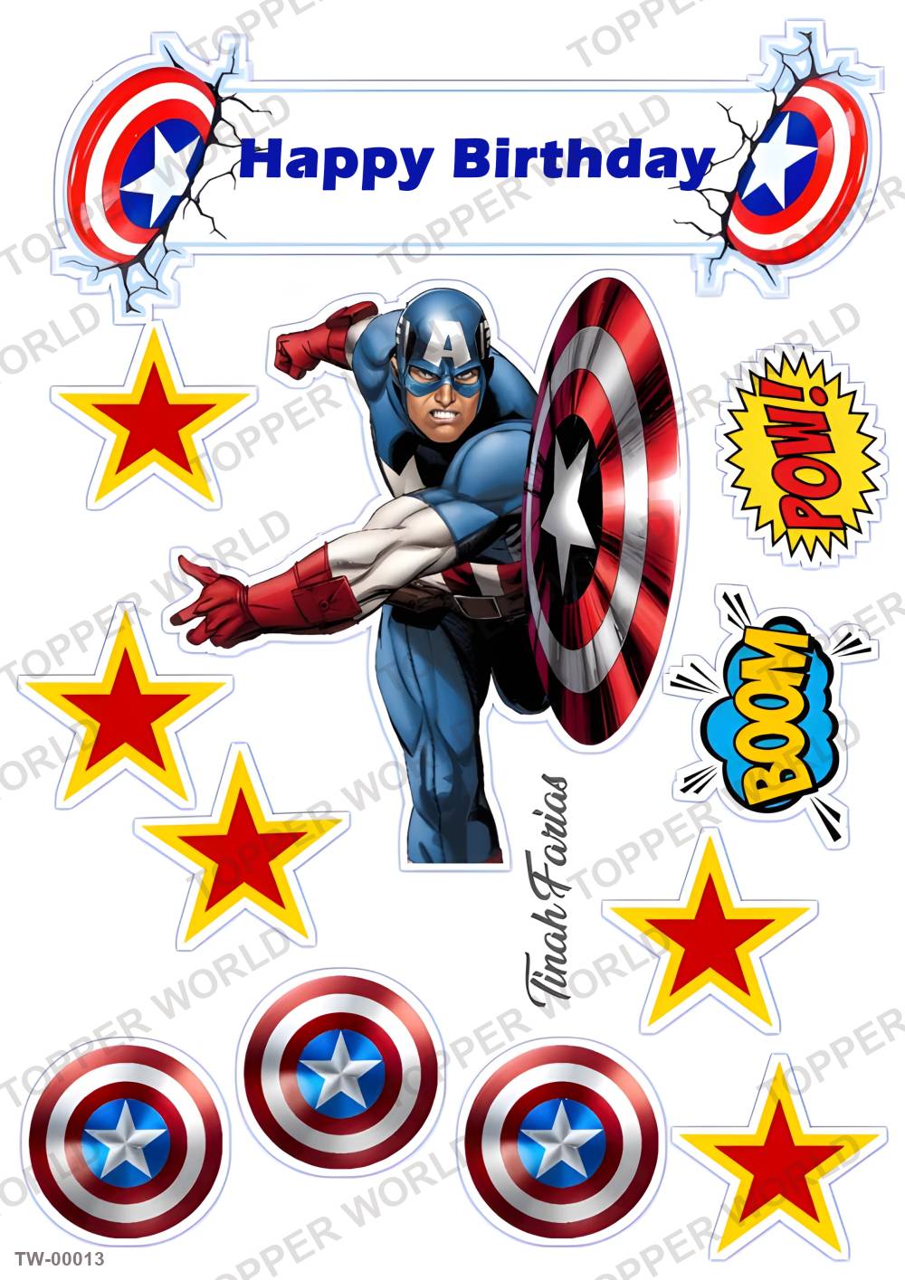 Captain America Topper Sheet 01 – A4 topper sheet