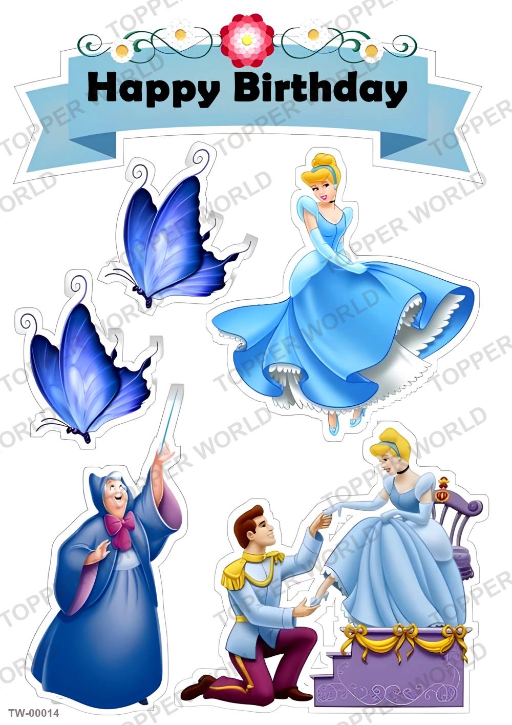 Cinderella Topper Sheet 01 – A4 topper sheet