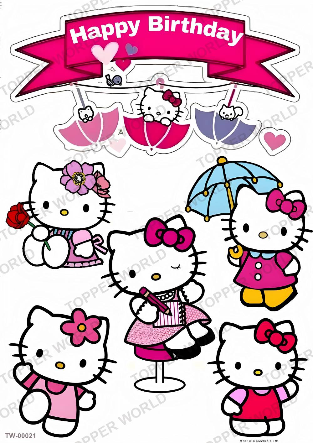 Hello Kitty Topper Sheet 01 – A4 topper sheet